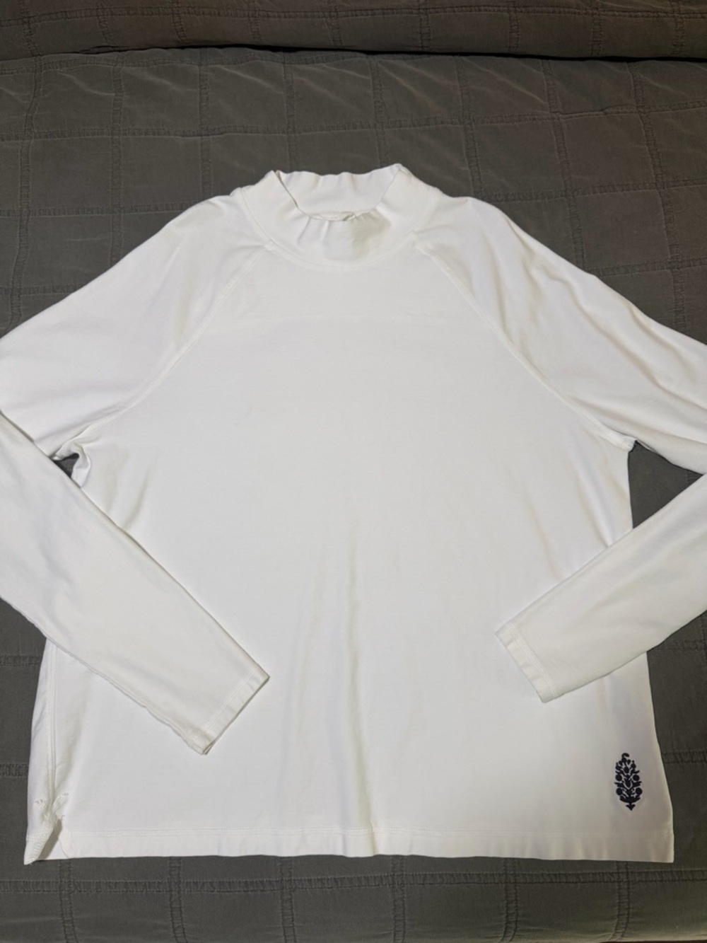 FP Movement by Free People White Long Sleeve Mock Neck Tee